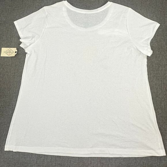NEW! St Johns Bay lemons T-Shirt Plus 1X Cotton Blend White Round Neck Short Sle - Picture 10 of 11